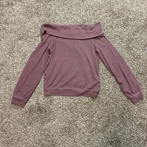 Abercrombie & Fitch off the shoulder cowl neck Sweater too long sleeve Xsmall